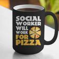 Social Worker Will Work For Pizza Graduation Graphic Print Coffee Mug