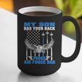 My Son Has Your Back Proud Air Force Dad Military Father Graphic Print Coffee Mug