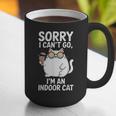 Sorry I Can’t Go I’m An Indoor Cat Introvert Cat Graphic Print Coffee Mug