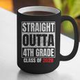Straight Outta 4th Grade Graduation Class 2028 Fourth Grade Graphic Print Coffee Mug