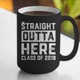 Straight Outta Here Class Of 2018 Senior Graduation Graphic Print Coffee Mug