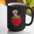 Strawberry Shortcake Sitting On Strawberry Retro Nostalgia Graphic Print Coffee Mug