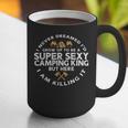 Super Camping King Camp Camper Dad Men Husband Graphic Print Coffee Mug