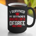 I Survived My Boyfriend's Bachelor's Degree Graduation Graphic Print Coffee Mug