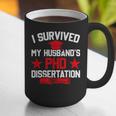 I Survived My Husband's PHD Dissertation Graduation Graphic Print Coffee Mug