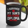 I Survived My Son's High School Diploma Graduation Graphic Print Coffee Mug