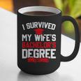 I Survived My Wife's Bachelor's Degree Graduation Graphic Print Coffee Mug