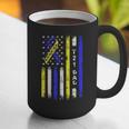 T21 Dad American Flag Down Syndrome Awareness Graphic Print Coffee Mug