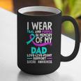 Teal & Purple In Memory Of My Dad Suicide Prevention Graphic Print Coffee Mug Teal & Purple In Memory Of My Dad Suicide Prevention Graphic Print Coffee Mug