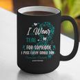 Teal Ovarian Cancer Angel Memory Warrior Support Family Graphic Print Coffee Mug Teal Ovarian Cancer Angel Memory Warrior Support Family Graphic Print Coffee Mug