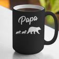 Twin Dad Papa Bear Two Cubs 2 Kids Graphic Print Coffee Mug