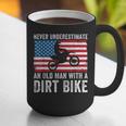 Never Underestimate An Old Man With A Dirt Bike Grandpa Dad Graphic Print Coffee Mug