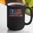 Vintage Gymnastics Dad American USA Flag Sports Graphic Print Coffee Mug
