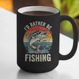 Vintage I'd Rather Be Fishing Graphic Bass Dad Boy Men Graphic Print Coffee Mug