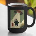 Vintage Japanese Cat Alien Cat Dad UFO Abduction Graphic Tee Graphic Print Coffee Mug Vintage Japanese Cat Alien Cat Dad UFO Abduction Graphic Tee Graphic Print Coffee Mug