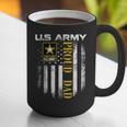 Vintage US Army Proud Dad With American Flag Graphic Print Coffee Mug Vintage US Army Proud Dad With American Flag Graphic Print Coffee Mug