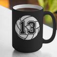 Volleyball Player 13 Volleyball Mom Dad Jersey Number 13 Graphic Print Coffee Mug