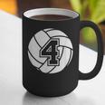 Volleyball Player 4 Volleyball Mom Dad Jersey Number 4 Graphic Print Coffee Mug