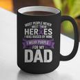I Wear Purple For My Dad Pancreatic Cancer Support Graphic Print Coffee Mug