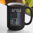 I Wear Teal & Purple In Memory Of My Dad Suicide Prevention Graphic Print Coffee Mug