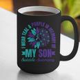 I Wear Teal Purple In Memory Of My Son Suicide Awareness Graphic Print Coffee Mug