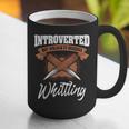 Whittling Hobby Woodcarve Introverted Wood Artist Whittler Graphic Print Coffee Mug