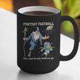 Wizard Dragon Fantasy Football Player Literal Dad Joke Graphic Print Coffee Mug