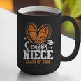 Women's Senior Niece Class Of 2026 Basketball Graduation Heart Graphic Print Coffee Mug