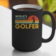 Worlds Okayest Golfer Retro Golf Joke Dad Men Women Kids Graphic Print Coffee Mug