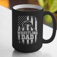 Wrestling Dad US Flag Fathers Day Wrestling Fans Graphic Print Coffee Mug