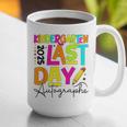 2025 Last Day Of School Autograph Kindergarten Graduation Graphic Print Coffee Mug
