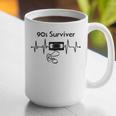 90s Survivor Retro Nostalgia Vintage Throwback Graphic Print Coffee Mug