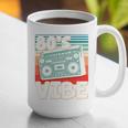 90's Vibe Vintage Style Cassette Tape Nostalgia 1990s Party Premium Tri-Blend Graphic Print Coffee Mug