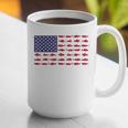 American Flag Fishing-Shirt Men Kids Bass Fish Dad Patriotic Graphic Print Coffee Mug