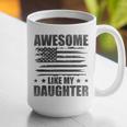 Awesome Like My Daughter Mom Dad American Flag Graphic Print Coffee Mug