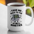 Take Me Back To The Nineties 90's Retro Gamer Nostalgia Graphic Print Coffee Mug
