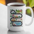 On Back Tired Dads Club Car Race Track On Dad Daddy Graphic Print Coffee Mug On Back Tired Dads Club Car Race Track On Dad Daddy Graphic Print Coffee Mug