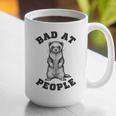 Bad At People Ferret Introvert Saying Slogan Graphic Print Coffee Mug