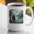 Bigfoot Sasquatch & Loch Ness Monster Introvert Bruh Graphic Print Coffee Mug