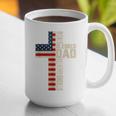 Blessed Dad Christian From Daughter Son Jesus Patriotic Graphic Print Coffee Mug