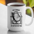 Cat With Coffee On Computer Go Away I'm Introverting Graphic Print Coffee Mug Cat With Coffee On Computer Go Away I'm Introverting Graphic Print Coffee Mug