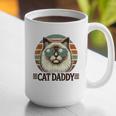 Cat Daddy Cool Ragdoll Cat Father's Day Retro Cat Dad Graphic Print Coffee Mug