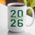 Class Of 2026 Graduation Varsity Green And On The Back Graphic Print Coffee Mug
