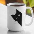 Curious Cat Peeking Sneaky Cat Cat Mom Cat Dad Graphic Print Coffee Mug Curious Cat Peeking Sneaky Cat Cat Mom Cat Dad Graphic Print Coffee Mug