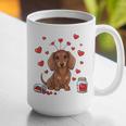 Cute Dachshund Valentine's Day Heart Love Dog Mom Dog Dad Graphic Print Coffee Mug