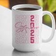 Cute Girls Women Class 2025 Graduation Senior Coquette Bow Graphic Print Coffee Mug