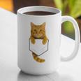 Cute Tabby Cat Pocket Cat Mom Cat Dad Cat Lover Graphic Print Coffee Mug Cute Tabby Cat Pocket Cat Mom Cat Dad Cat Lover Graphic Print Coffee Mug