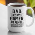 Dad By Day Gamer By Night Father's Day Gaming Graphic Print Coffee Mug