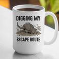 Digging My Escape Route Armadillo Introvert Humor Graphic Print Coffee Mug Digging My Escape Route Armadillo Introvert Humor Graphic Print Coffee Mug
