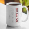 Distressed US American Flag Father Shirt Best Dad Ever Graphic Print Coffee Mug